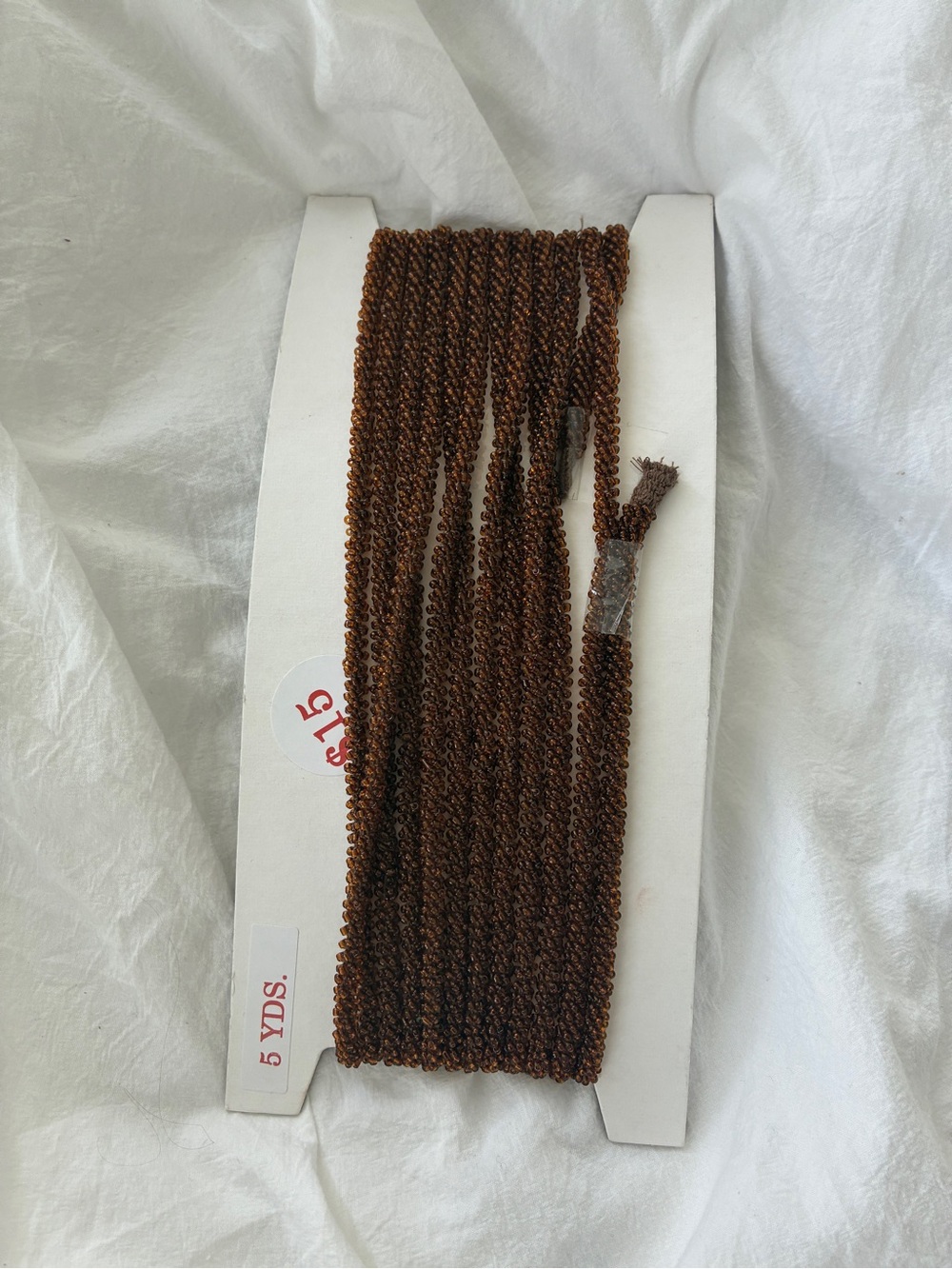 Amber Brown beaded Trim for Sewing, Crafts, Jewelry and Home Accents